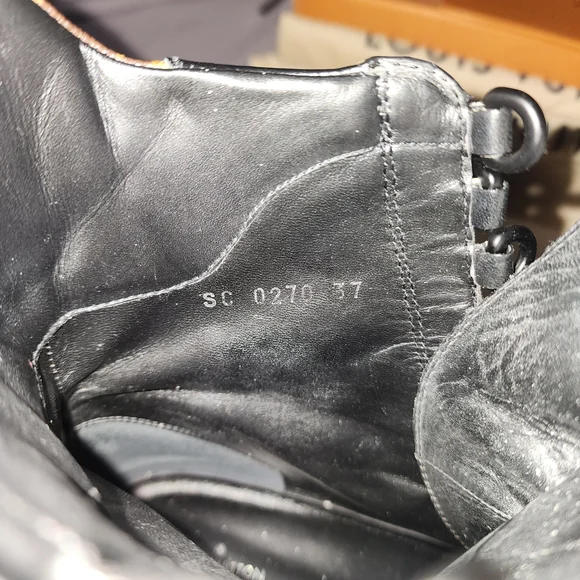 Louis Vuitton Black Monogram Lace-Up Platform Boots - Picture 9 of 9